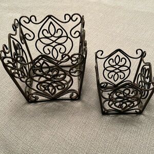 Southern Living At Home Rosedale Iron Baskets Set of 2